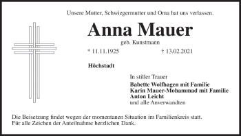 Anzeige von Anna Mauer von MGO