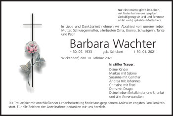 Anzeige von Barbara Wachter von MGO