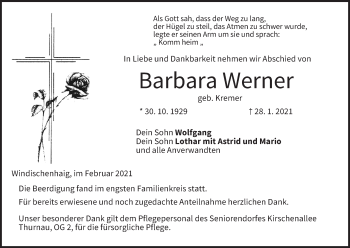 Anzeige von Barbara Werner von MGO
