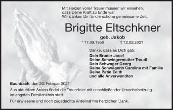 Anzeige von Brigitte Eltschkner von MGO