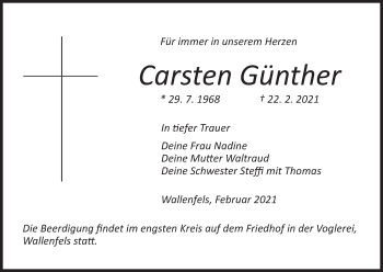 Anzeige von Carsten Günther von MGO