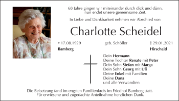 Anzeige von Charlotte Scheidet von MGO