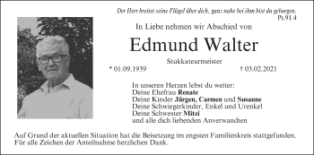 Anzeige von Edmund Walter von MGO