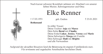 Anzeige von Elke Renner von MGO