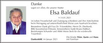Anzeige von Elsa Baldauf von MGO