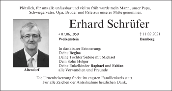 Anzeige von Erhard Schrüfer von MGO