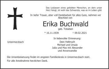 Anzeige von Erika Buchwald von MGO