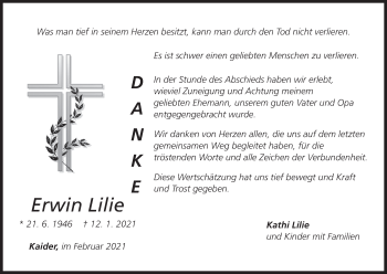 Anzeige von Erwin Lilie von MGO