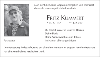 Anzeige von Fritz Kümmert von MGO