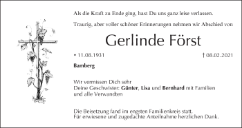 Anzeige von Gerlinde Först von MGO