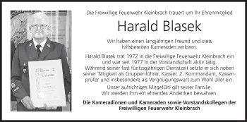 Anzeige von Harald Blasek von MGO