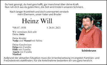 Anzeige von Heinz Will von MGO