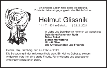 Anzeige von Helmut Glissnik von MGO