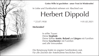 Anzeige von Herbert Dippold von MGO
