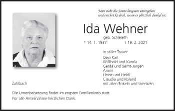 Anzeige von Ida Wehner von MGO