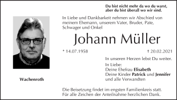 Anzeige von Johann Müller von MGO