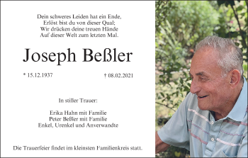 Anzeige von Joseph Beßler von MGO