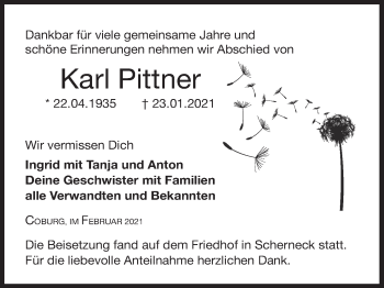 Anzeige von Karl Pittner von MGO