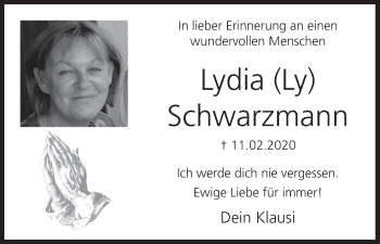 Anzeige von Lydia Schwarzmann von MGO