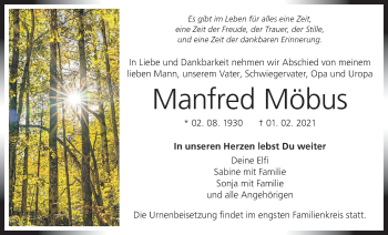 Anzeige von Manfred Möbus von MGO