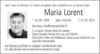 Anzeige von Maria Lorent von MGO