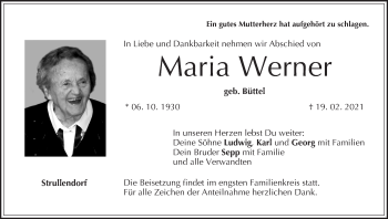 Anzeige von Maria Werner von MGO