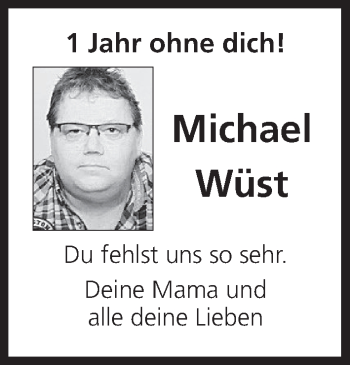 Anzeige von Michael Wüst von MGO