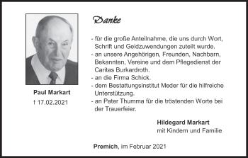 Anzeige von Paul Markart von MGO