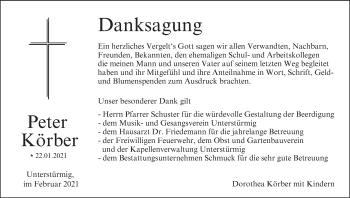 Anzeige von Peter Körber von MGO
