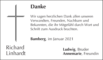 Anzeige von Richard Linhardt von MGO