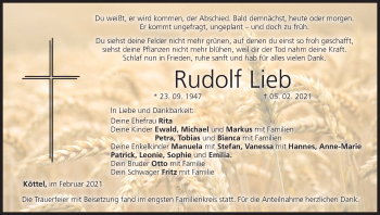 Anzeige von Rudolf Lieb von MGO