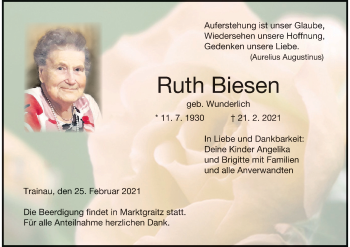 Anzeige von Ruth Biesen von MGO