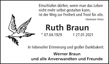 Anzeige von Ruth Braun von MGO