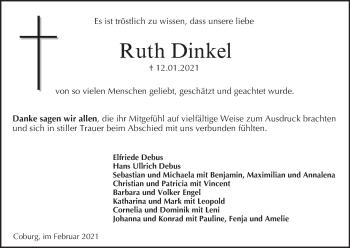 Anzeige von Ruth Dinkel von MGO