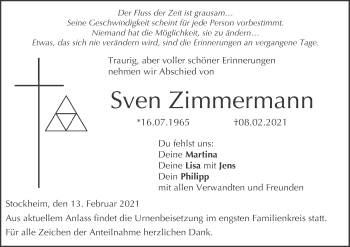 Anzeige von Sven Zimmermann von MGO