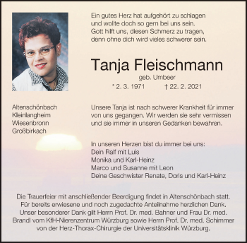 Anzeige von Tanja Fleischmann von MGO