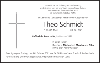 Anzeige von Theo Schmidt von MGO