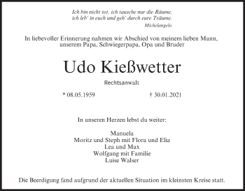 Anzeige von Udo Kießwetter von MGO