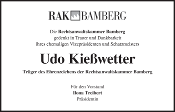 Anzeige von Udo Kießwetter von MGO