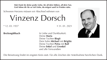 Anzeige von Vinzenz Dorsch von MGO
