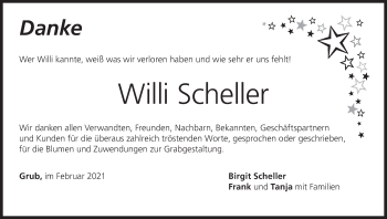 Anzeige von Willi Scheller von MGO