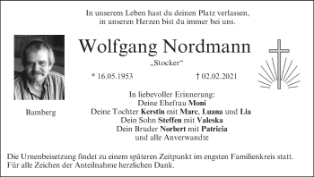 Anzeige von Wolfgang Nordmann von MGO