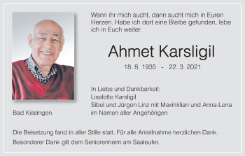 Anzeige von Ahmet Karsligil von MGO