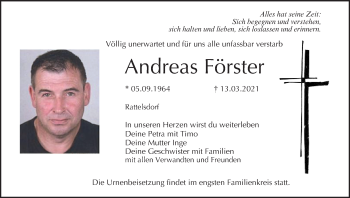 Anzeige von Andreas Förster von MGO