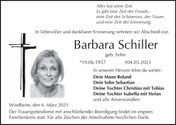 Anzeige von Barbara Schiller von MGO