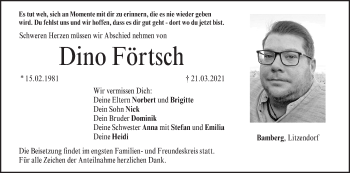 Anzeige von Dino Förtsch von MGO