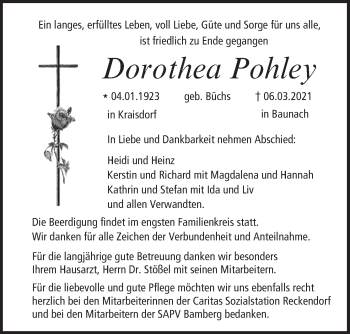 Anzeige von Dorothea Pohley von MGO