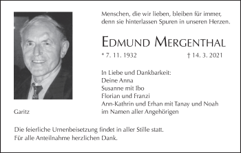 Anzeige von Edmund Mergenthal von MGO