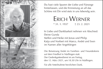 Anzeige von Erich Werner von MGO
