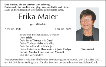 Anzeige von Erika Maier von MGO